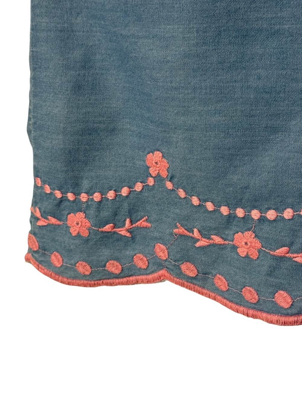 Crown & Ivy Kids Blue Embroidered Bow Dress Size 12 NWT Cotton - Picture 4 of 6